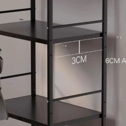 Multi-Functional 5-Tier Black Metal Storage Rack for Home and Kitchen- Très Elite- Très Elite