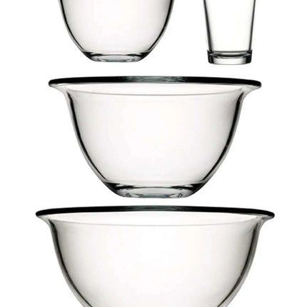 Multi-Purpose Glass Bowl Set for Cooking and Serving Dishes - Très Elite