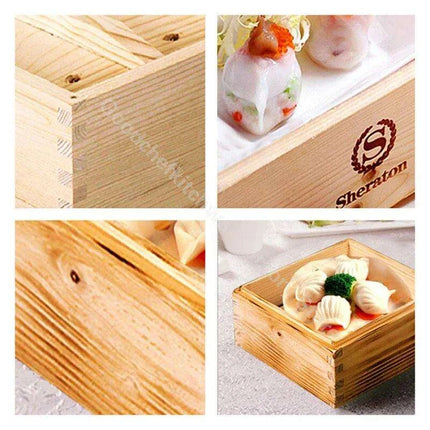 Multi-Purpose Wooden Steamer Set for Healthy Culinary Adventures..
