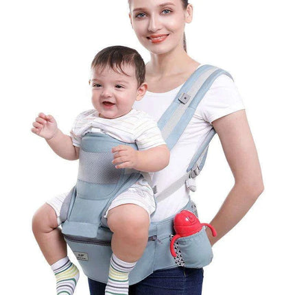 Multifunctional Ergonomic Baby Carrier with Hipseat and Kangaroo Wrap for Infants and Toddlers - Très Elite