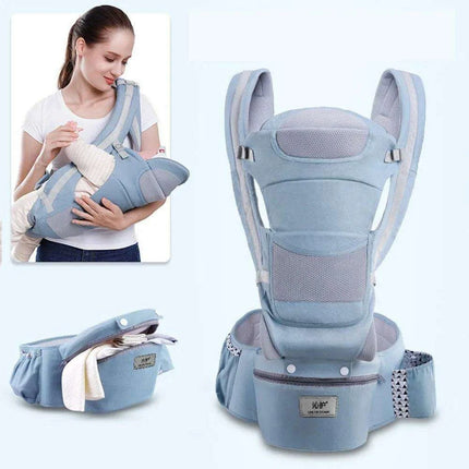 Multifunctional Ergonomic Baby Carrier with Hipseat and Kangaroo Wrap for Infants and Toddlers - Très Elite