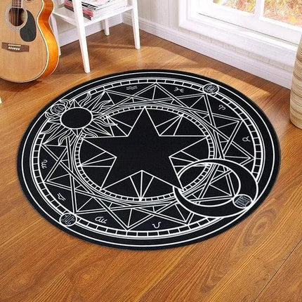 Mystical Pentacle Magic Circle Floor Mat- Très Elite- Très Elite