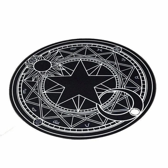 Mystical Pentacle Magic Circle Floor Mat