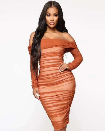 Glimmering Elegance Off-Shoulder Cocktail Dress