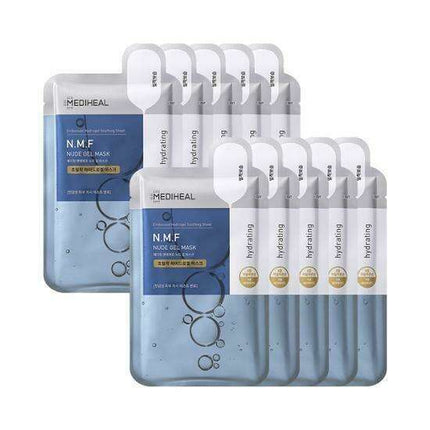 N.M.F Hydrogel Mask Collection: 10-Piece Intense Hydration & Revitalizing Treatment - Très Elite