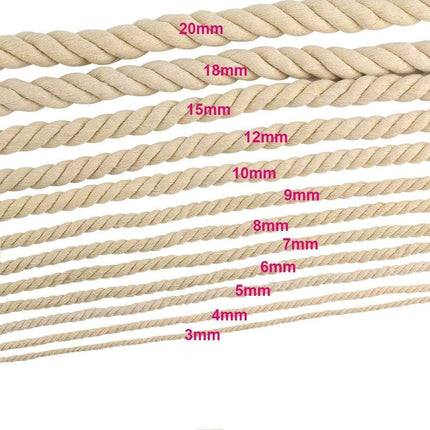 Natural Cotton Macrame Rope: The Essential Cord for Creative Projects - Très Elite