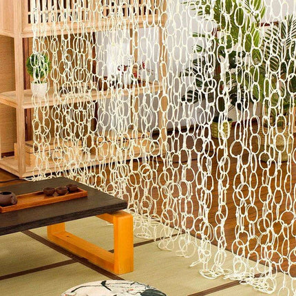 Natural Handmade Corn Straw Room Divider - Eco-Friendly Reed Curtain Screen - Très Elite