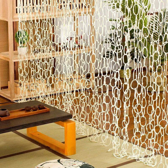 Natural Handmade Corn Straw Room Divider - Eco-Friendly Reed Curtain Screen - Très Elite