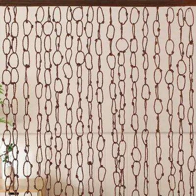 Natural Handmade Corn Straw Room Divider - Eco-Friendly Reed Curtain Screen - Très Elite