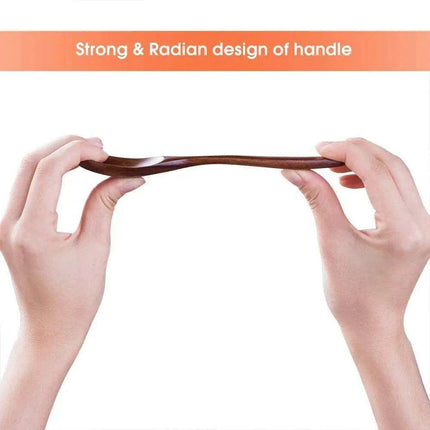 Natural Wooden 7-Inch Soup and Tea Spoon Set for Gourmet Cooking - Très Elite