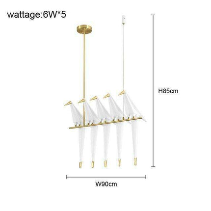 Nature-Inspired Nordic Bird Ceiling Lamp with Elegant Design..