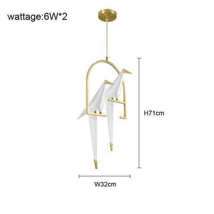 Nature-Inspired Nordic Bird Ceiling Lamp with Elegant Design..