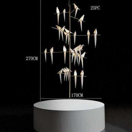 Nature-Inspired Nordic Bird Ceiling Lamp with Elegant Design..