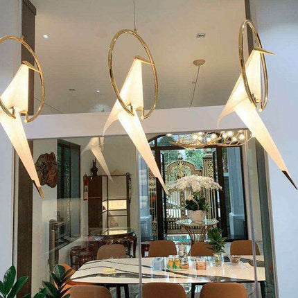Nature-Inspired Nordic Bird Ceiling Lamp with Elegant Design..