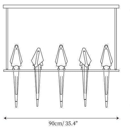 Nature-Inspired Nordic Bird Ceiling Lamp with Elegant Design..