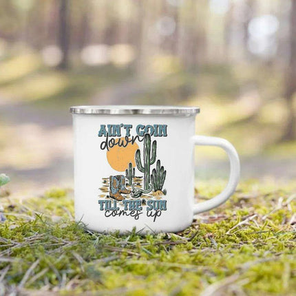 Nature's Adventure Enamel Mug: The Essential Companion for Outdoor Lovers..