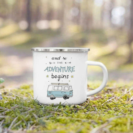 Nature's Adventure Enamel Mug: The Essential Companion for Outdoor Lovers..