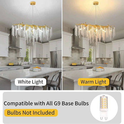 Nature's Elegance: Luxurious LED Crystal Chandelier for Exquisite Home Illumination- Très Elite- Très Elite