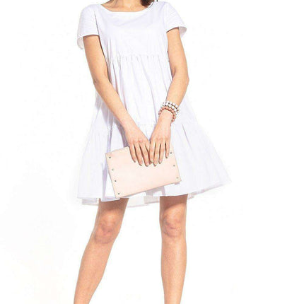 Nautical Elegance Boat Neck Mini Dress - Très Elite
