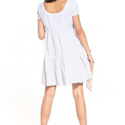 Nautical Elegance Boat Neck Mini Dress - Très Elite