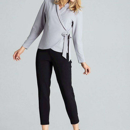 Nautical Elegance Structured Jacket-Inspired Top - Très Elite