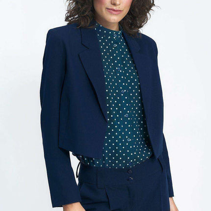 Navy Blue Lined Jacket For Versatile Everyday Styling - Très Elite