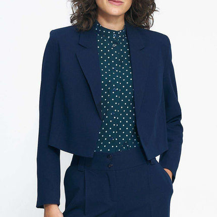 Navy Blue Lined Jacket For Versatile Everyday Styling - Très Elite