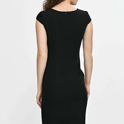 Navy Daydress 210069 Fitted Knee Length Pencil Dress - Très Elite