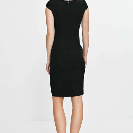 Navy Daydress 210069 Fitted Knee Length Pencil Dress - Très Elite