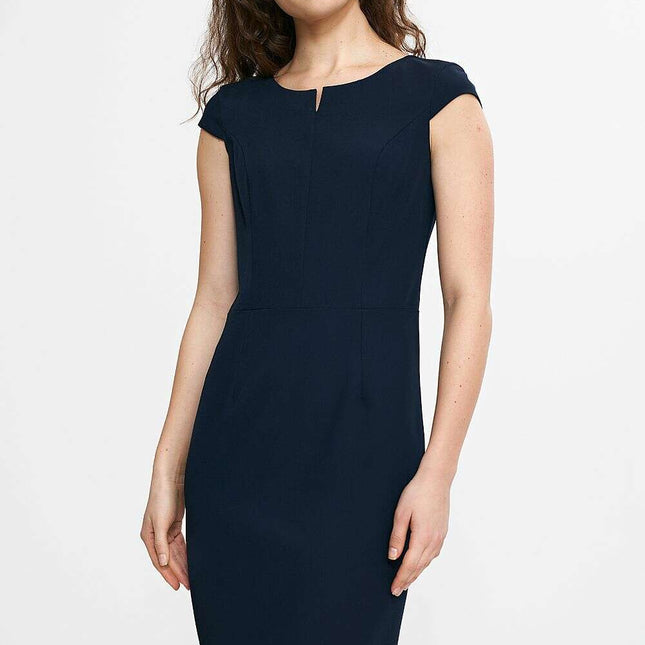 Navy Daydress 210069 Fitted Knee Length Pencil Dress