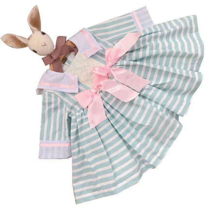 Navy Enchanted Birthday Dress for Girls - Spanish-Inspired Half-Sleeve Style - Très Elite