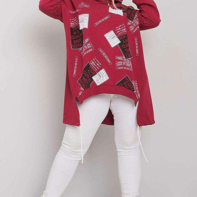 Navy Graphic Hoodie with Embroidery Detailing