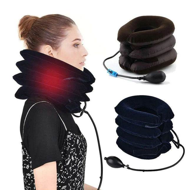 Neck Pain Relief Traction System with Four-Layer Posture Support