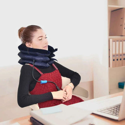 Neck Pain Relief Traction System with Four-Layer Posture Support - Très Elite