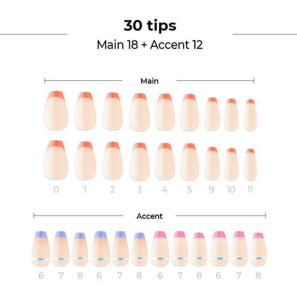 Neon Luxe French Manicure Gel Nail Art Collection - Ultimate Glam Set - Très Elite