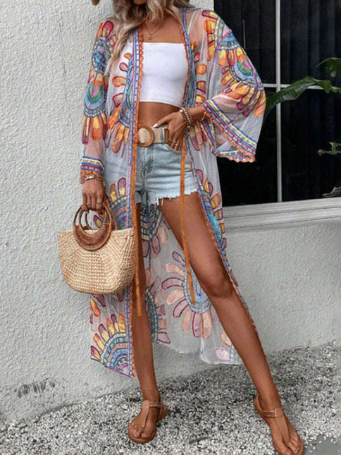 New Beach Skirt Casual Vacation Lace Cardigan Bikini Swimsuit Cover-Up Sun Protection Wear