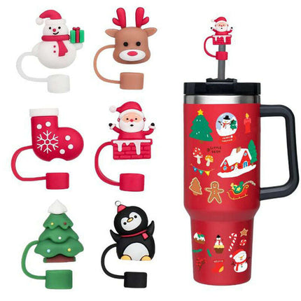 New Christmas Straw Dust Cover 10mm Cup Accessories - Très Elite