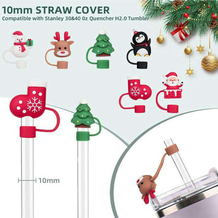 New Christmas Straw Dust Cover 10mm Cup Accessories - Très Elite