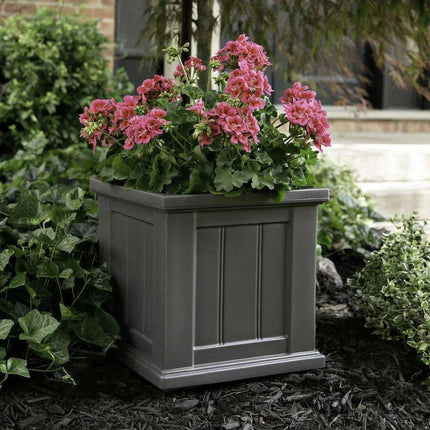 New England Oasis Premium Double-Wall Planter with Built-In Water Reservoir..
