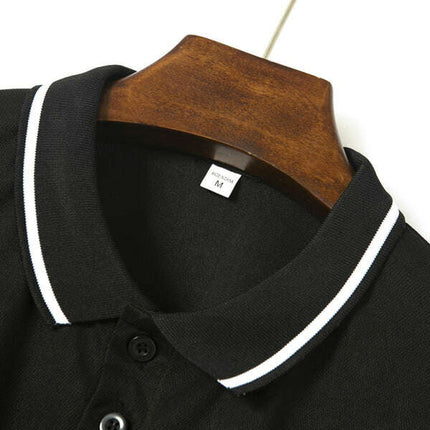 New Fashion Button Ribbed Collar Sports Polo Shirt Lapel Collar Polo Shirt - Très Elite