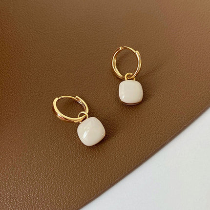 New French drip glaze red love retro earrings- Très Elite- Très Elite