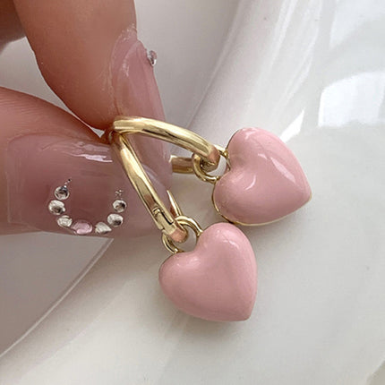 New French drip glaze red love retro earrings- Très Elite- Très Elite