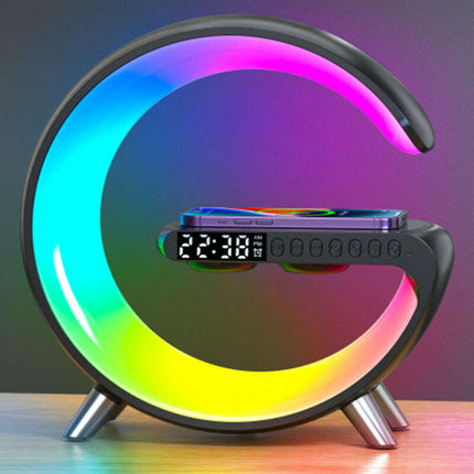 New Intelligent G Shaped LED Lamp Bluetooth Speake Wireless Charger Atmosphere Lamp App Control For Bedroom Home Decor - Très Elite