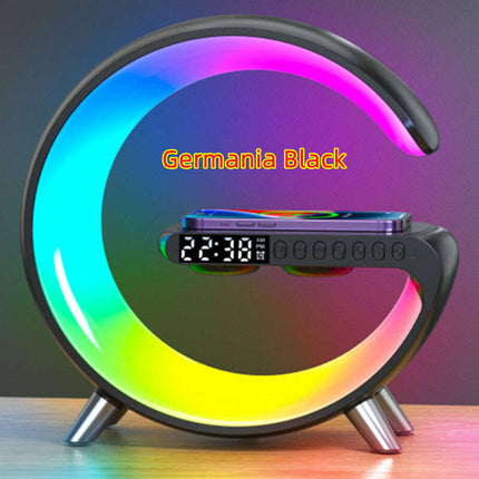 New Intelligent G Shaped LED Lamp Bluetooth Speake Wireless Charger Atmosphere Lamp App Control For Bedroom Home Decor - Très Elite