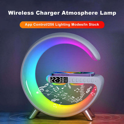 New Intelligent G Shaped LED Lamp Bluetooth Speake Wireless Charger Atmosphere Lamp App Control For Bedroom Home Decor - Très Elite