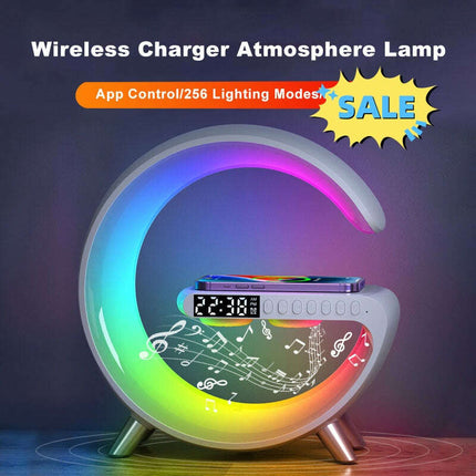 New Intelligent G Shaped LED Lamp Bluetooth Speake Wireless Charger Atmosphere Lamp App Control For Bedroom Home Decor - Très Elite