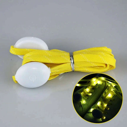 Luminous LED Shoelaces - Glow in the Dark No-Tie Sport Laces with Multiple Flash Modes for Parties and Festivals