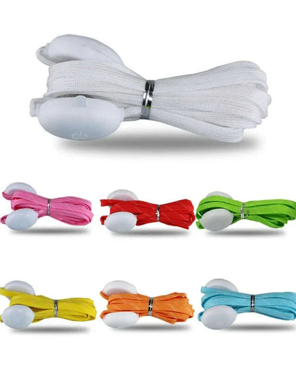 Luminous LED Shoelaces - Glow in the Dark No-Tie Sport Laces with Multiple Flash Modes for Parties and Festivals