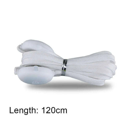 Luminous LED Shoelaces - Glow in the Dark No-Tie Sport Laces with Multiple Flash Modes for Parties and Festivals