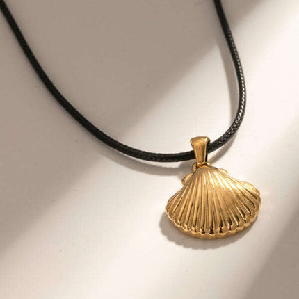 New Summer Beach Ocean Metallic Shell Necklace - Très Elite
